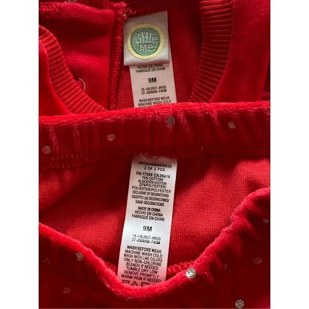 Little Me 9M “My First Christmas” 2 Piece Pant Set